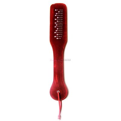 Шлепалка с бархатистым покрытием красного цвета