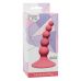 Анальная пробка ribbed plug розового цвета