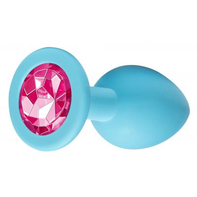 Анальная пробка Emotions Cutie Medium Turquoise pink crystal