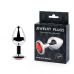 Металлическая втулка SILVER plug цвета серебро с красным кристаллом
